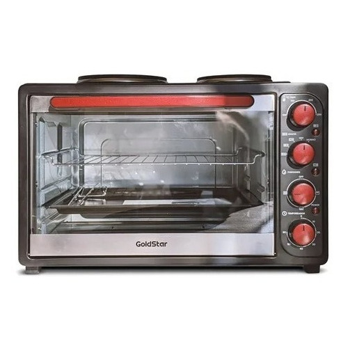 Horno Eléctrico Goldstar Gldh602a 60lts C/ 2 Anafes 2000w Color Negro