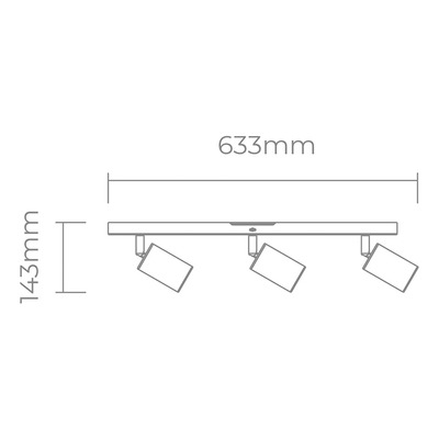 Aplique 3 Luces Pola Negro Dorado Apto Led Gu10 Diseño Deco