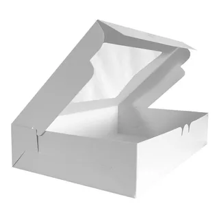 Caja Blanca Para Donas Con Ventana De Acetato  (25 Pzs)