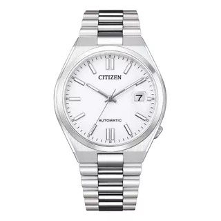 Reloj Citizen Tsuyosa Nj0150-81a, Correa Automática Blanca, Color Plateado