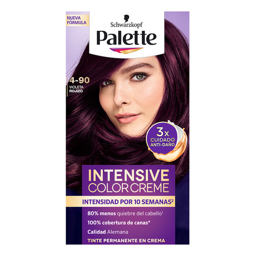 Tinte para cabello Palette Color Creme Violeta Rojizo 4-90