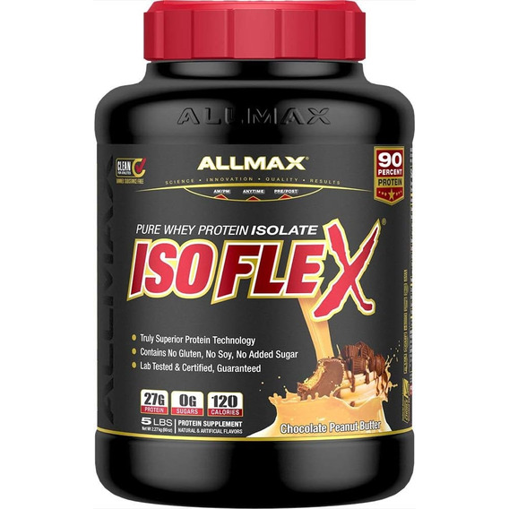 Proteina Allmax Isoflex Isolatada 5 Lbs Todos Los Sabores Sabor Chocolate Peanut Butter