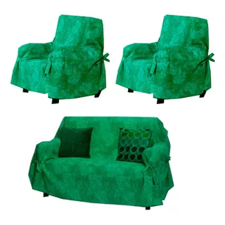 Juego Funda Cubre Sillon Fiorella 1x 2 Cuerpos + 2x 1 Cuerpo