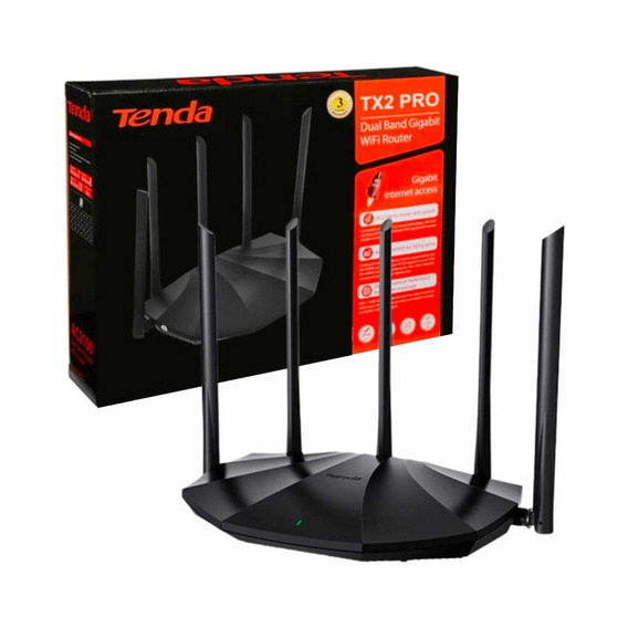 Router Wifi Tenda Tx2 Pro Dual Band Gigabit Color Negro