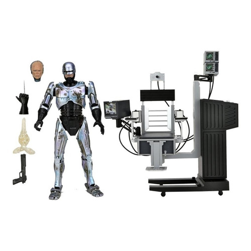 Figura Robocop Ultimate Battle Damage Whit Chair - Neca