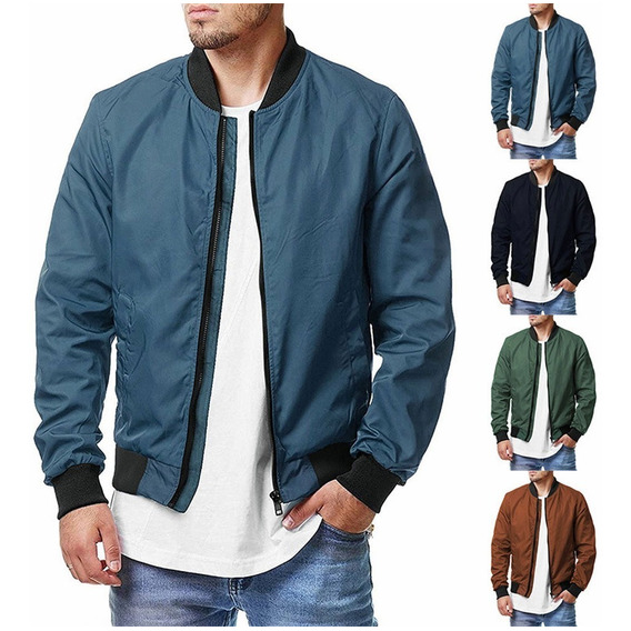 Chamarra Chaqueta Casual Rompeviento Bomber Cazadora Hombre