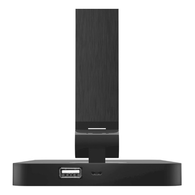 Lampara Velador De Mesa Pluton Negro Led Dimerizable Mc