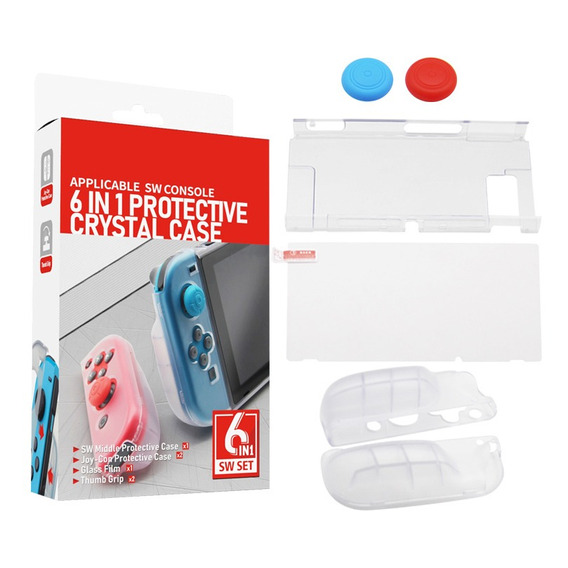 Carcasa Transparente + Lamina De Vidrio H9 Nintendo Switch