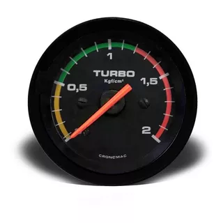 Relógio Manometro Cronomac Pressão Turbo 2kg Racing 52mm