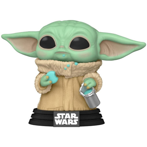 Juguete Funko Pop Mandalorian Baby Yoda Con Galleta