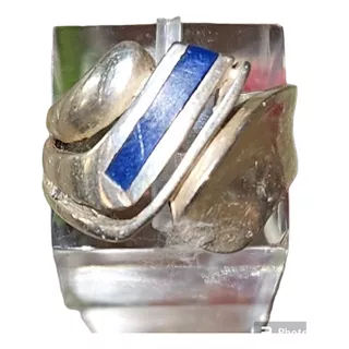 Anillo De Plata Y Lapislázuli,  Estilo Art Deco 