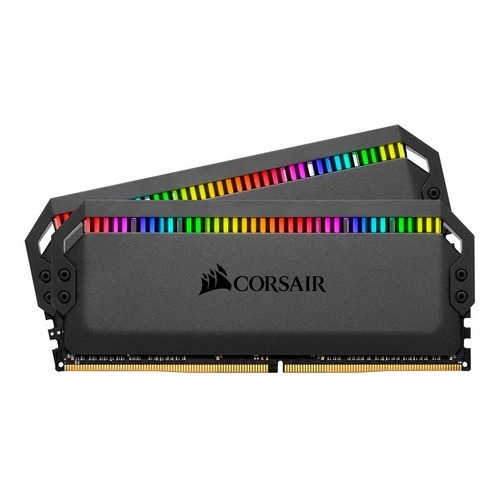 Memoria RAM Dominator Platinum RGB color negro 32GB 2 Corsair CMT32GX4M2D3600C18