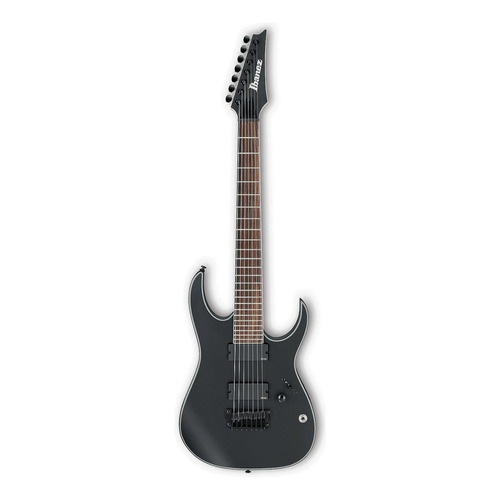 Guitarra eléctrica Ibanez Iron Label RGIR37BFE de caoba 2016 black flat con diapasón de palo de rosa