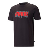 Playera Puma Hombre Graphics Wording Algodón Cuello Redondo