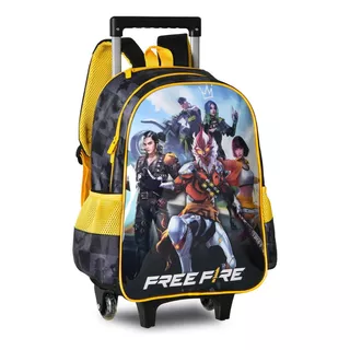 Mochila De Rodinhas E Lancheira Free Fire Clio