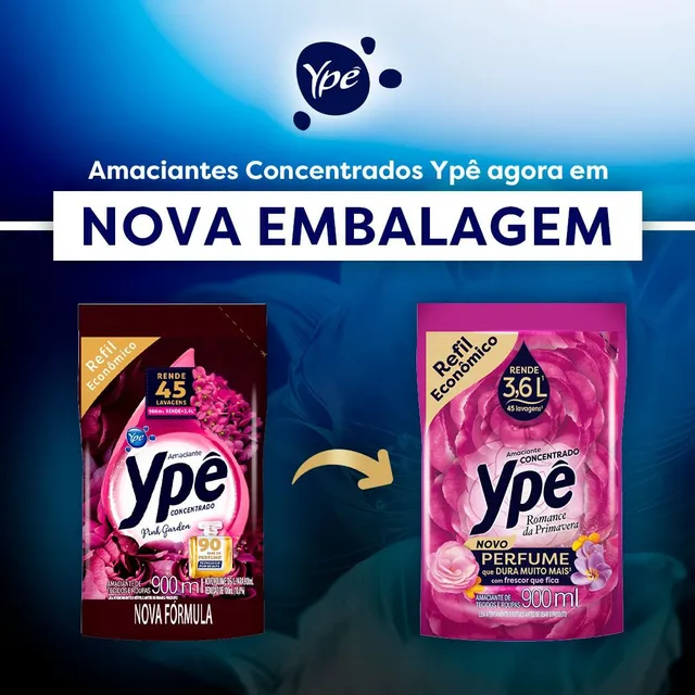 Amaciante Concentrado Ypê Romance da Primavera Refil 900ml 3