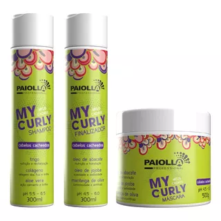Kit My Curly Paiolla Shampoo + Máscara + Modelador De Cachos