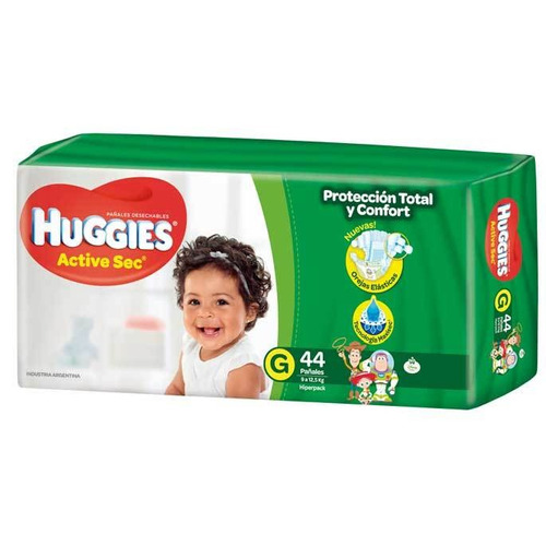 Pañales Huggies Active Sec  G