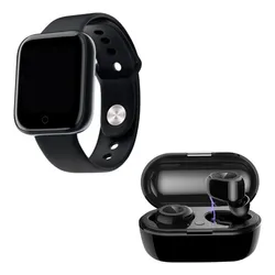 Fone De Ouvido Via Bluetooth V5 + Relógio Inteligente Barato no Mercado Livre com oferta e cupom de desconto