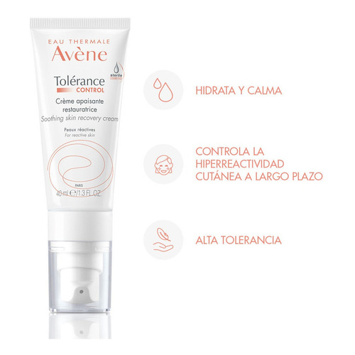 Avene Tolerance Extreme Crema Enriquecida Hidratante Calmante Pieles Sensibles Tipo de piel Sensible