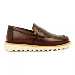 Sapato Social Casual Masculino Sola Tratorada Mocassim Derby