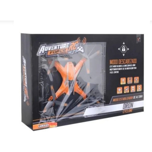 Dron De Juguete Cyclone Adventure Force Titanium Air Rc Color Naranja