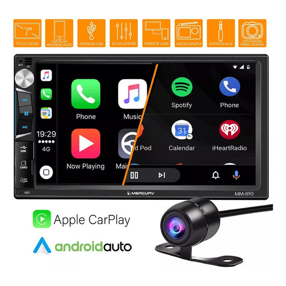 Estereo Pantalla Tactil Mirror Gps + Kit Camara Retroceso