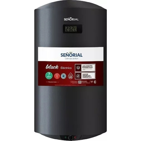 Termotanque Eléctrico Señorial Black TSBE-80 negro 80 L