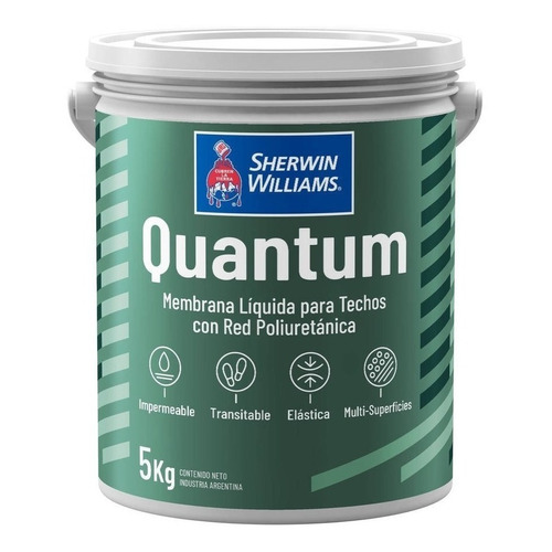 Quantum Membrana Liquida Sherwin Williams X 5 Kg Color Rojo Teja