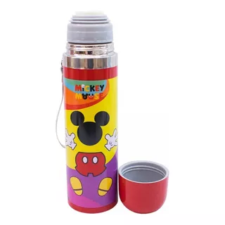 Garrafa Térmica Mickey 500ml Vermelha 90 Anos Disney Inox Cor Colorida