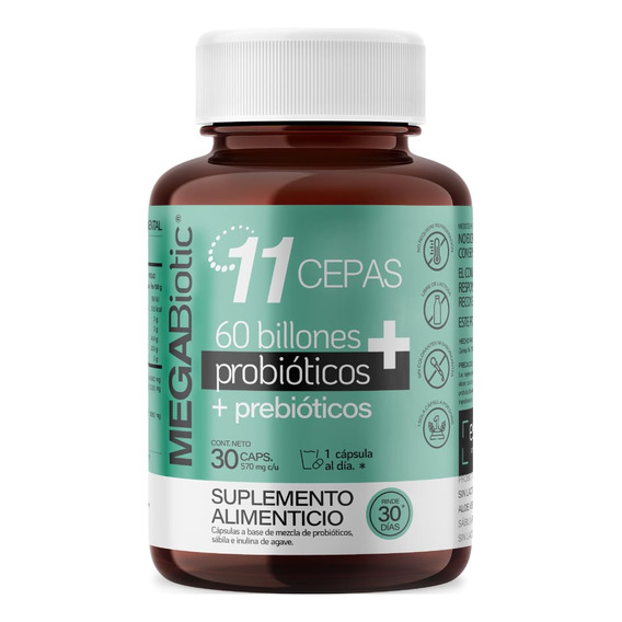 Suplemento Megabiotic Probióticos 60billones 11 Cepas 30caps