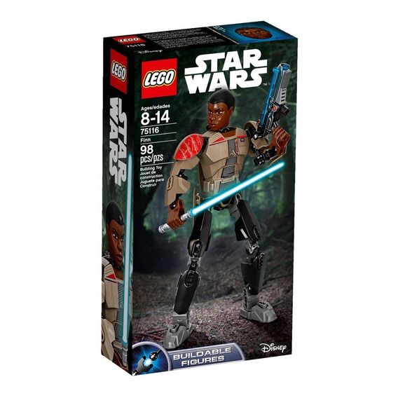 Muñeco Lego Figura Articulada Star Wars Finn P/ Armar 98pzs