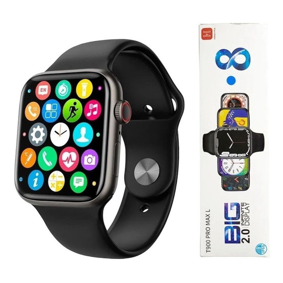 Smart Watch T900 Promax L, Serie 8 1.92 Big Color de la caja Blanco Color de la correa Negro