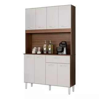 Mueble Cocina Compacta Kit 8 Puertas 1 Cajon LG Color Capuchino/offwhite