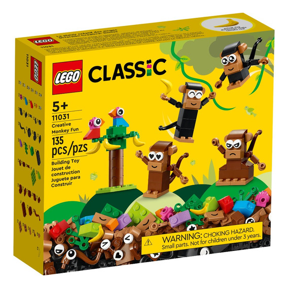 Lego Classic Diversion Creativa Animales Simios Monos Cantidad De Piezas 135