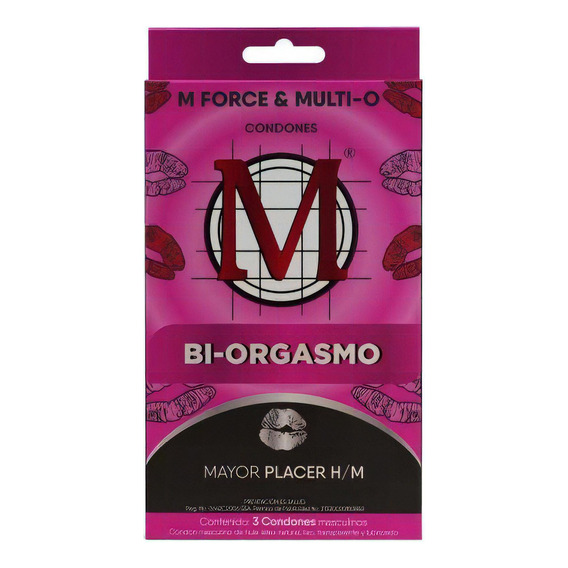 Condones De Látex M Force Multi O 3 Piezas