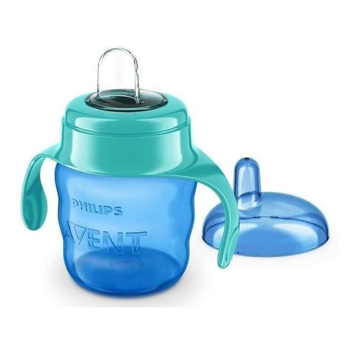 Avent Vaso Easy Sip Con Boquilla Blanda Antiderrame X200 Ml Color Azul Drinking