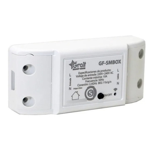 Interruptor Inteligente Wifi Gralf Gf-smbox Domotica Smart Color Blanco