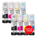 Tintas Epson T544 Negro Color L3110 L3150 L5190 X2 Ki