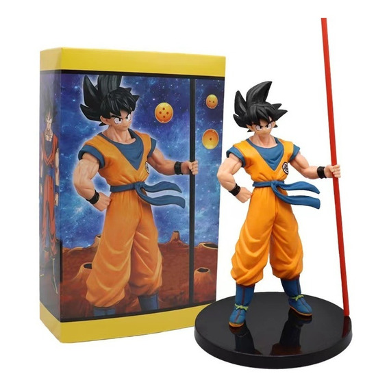 Figura Goku Báculo Mágico Dragon Ball Z Decoración Accion 