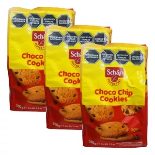 Combo X3 Galletitas Choco Chip Cookies Schar Sin Tacc