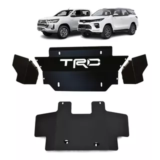 Protetor Carter Com Peito Aço Trd Preto 3mm Hilux Cs 2019