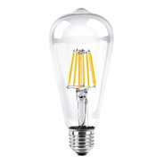 Lámpara Led Edison Vintage Filamento E27 4w St58 Cálida Fría