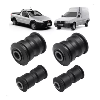 Kit 4 Bucha Feixe Mola Suspensão Traseira Fiorino 2000 01 02