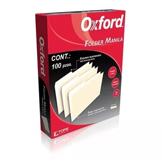 Folder Crema  Tamaño Carta Oxford  C/100 M750cxre