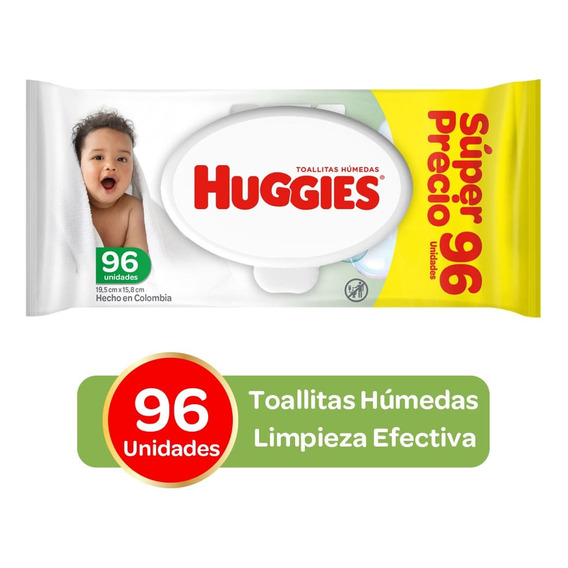 Toallitas Humedas Huggies Limpieza Efectiva X 96und