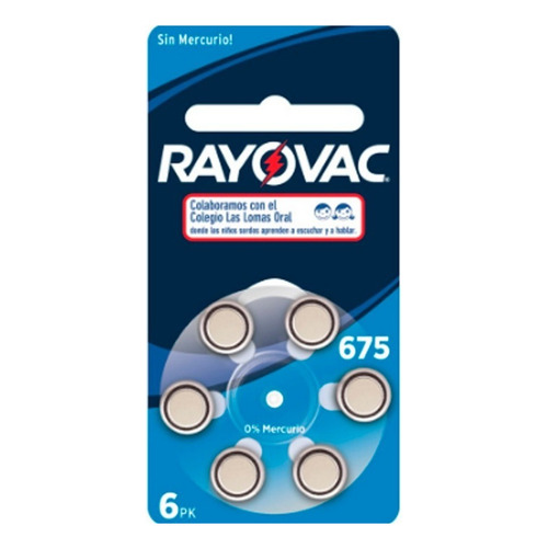 Pila Para Audifonos Rayovac 675 - Caja De 60 Pilas