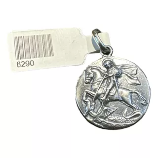 Medalla San Jorge Mediana En Plata 925. Diám. 1,9 Cm. Tuset.