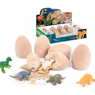 Kit Huevos Dinosaurio Excava Pinta Juguete Niños + Pinturas