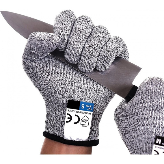  Guantes Carnicería Seguridad Nivel 5 Anticorte Cocina X2